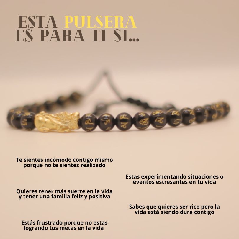 💰Atrae La protección y la Abundancia  || Pulsera Feng Shui Pi Xiu🐉  - Buena Fortuna 🍀 || Obsidiana negra ⚫ +Oración de Activación 🙏