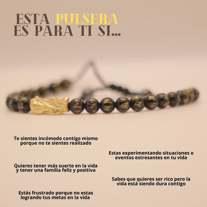 💰Atrae La protección y la Abundancia  || Pulsera Feng Shui Pi Xiu🐉  - Buena Fortuna 🍀 || Obsidiana negra ⚫ +Oración de Activación 🙏