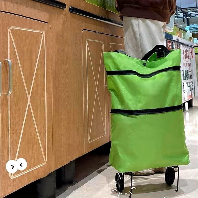 🛒 Todo En Uno || Carrito Plegable de Compras || Compacto & Resistente 🔥 + REGALO 🎁