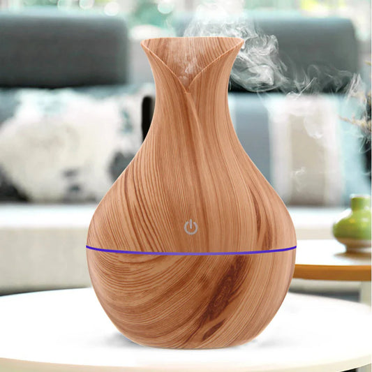 🌿 Relaja con Aroma || 🕯️ Humidificador de Madera Tipo Vela || 🌈 LED Multicolor Cambiante + ¡REGALO ESPECIAL 🎁!