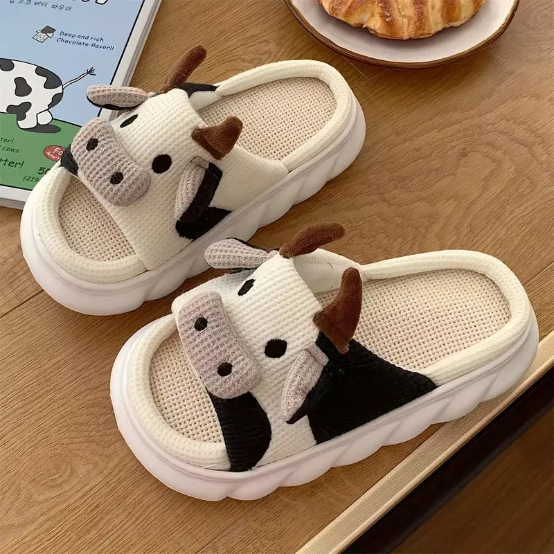 🐮 Comodidad en Cada Paso || 🐄 Pantuflas de Vaca 🐾 || Diseño Adorable 🥰 + REGALO 🎁