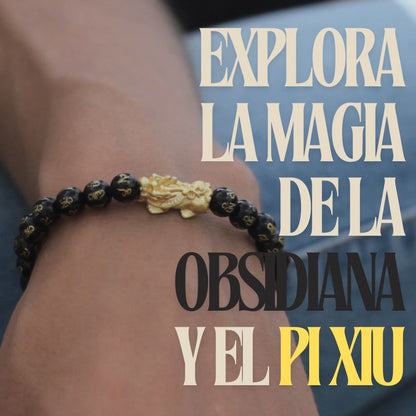 💰Atrae La protección y la Abundancia  || Pulsera Feng Shui Pi Xiu🐉  - Buena Fortuna 🍀 || Obsidiana negra ⚫ +Oración de Activación 🙏