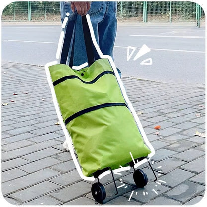 🛒 Todo En Uno || Carrito Plegable de Compras || Compacto & Resistente 🔥 + REGALO 🎁