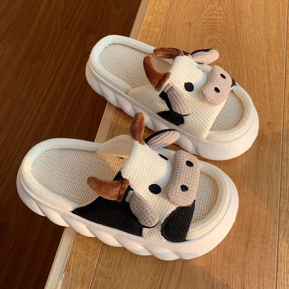 🐮 Comodidad en Cada Paso || 🐄 Pantuflas de Vaca 🐾 || Diseño Adorable 🥰 + REGALO 🎁