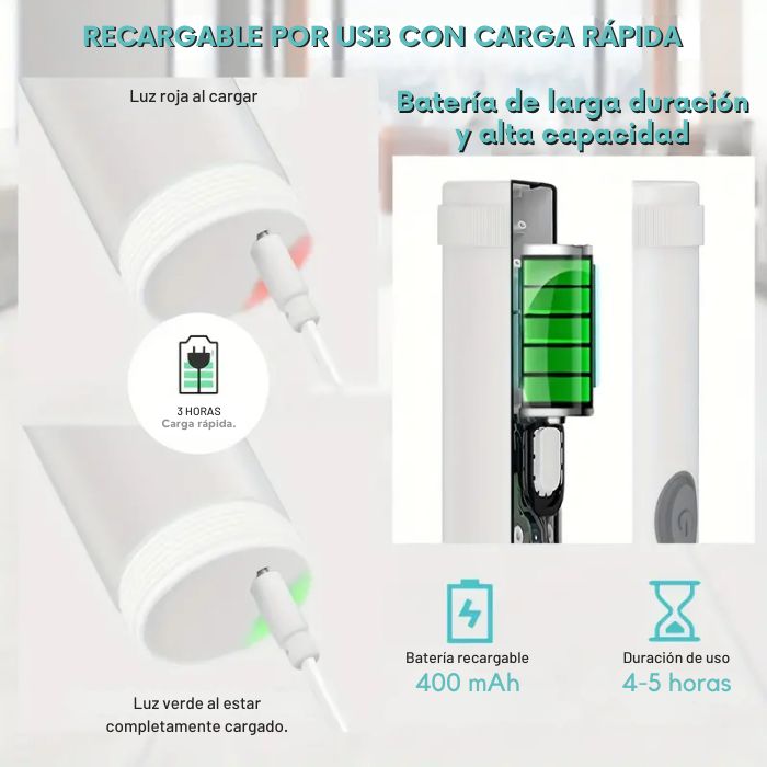 🧼 ¡Limpieza sin dolor || Cepillo de Limpieza Eléctrico 3 en 1⚡ || Recargable y súper ligero💨 + REGALO 🎁