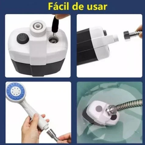 🛀Ducharse nunca fue tan fácil || 🚿Ducha Portátil Regadera + Soporte || +Bono Regalo 🎁