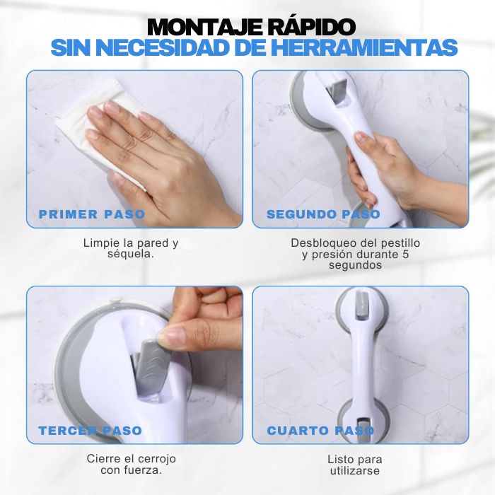 💪 Seguridad Y Apoyo 💥|| Agarre de Mano para Baño 💪 || Estabilidad Total en la Ducha 🛁 + REGALO 🎁